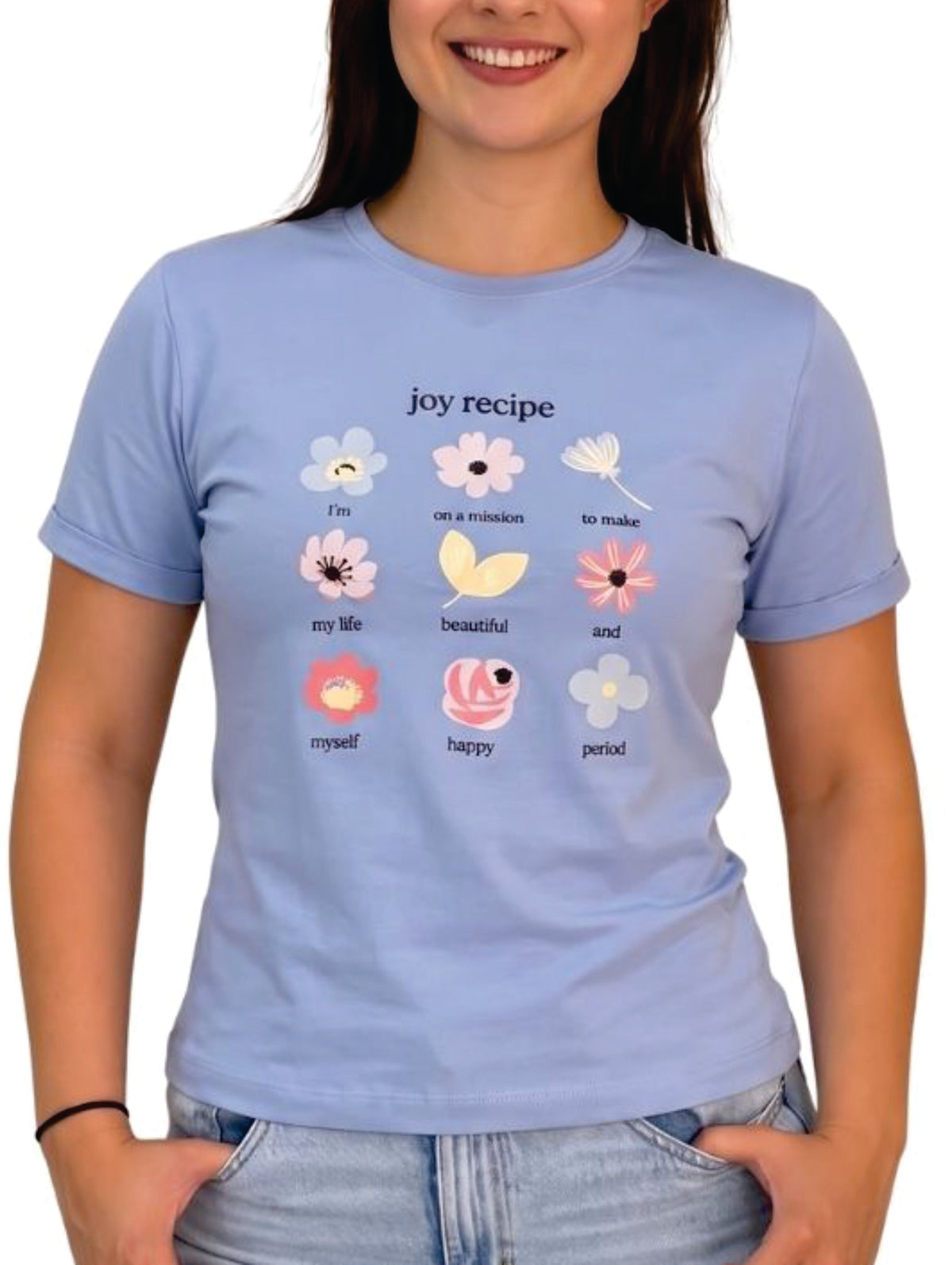 Camiseta Regular Joy Recipe AZUL