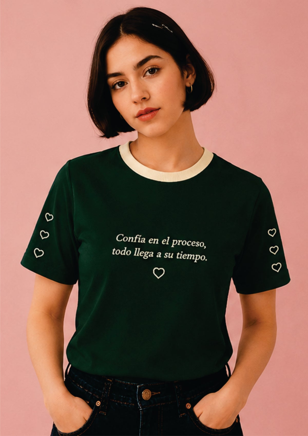 Camiseta Regular Confia En El Proceso VERDE