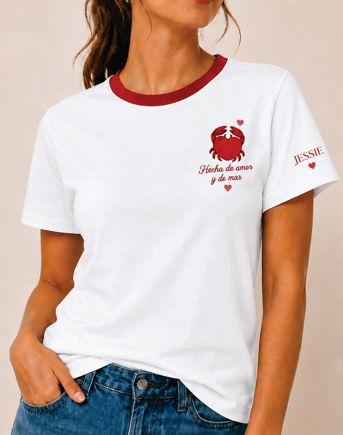 Camiseta Regular Cangrejo BLANCO