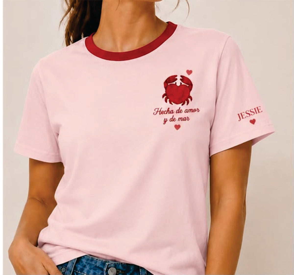 Camiseta Regular Cangrejo ROSADO