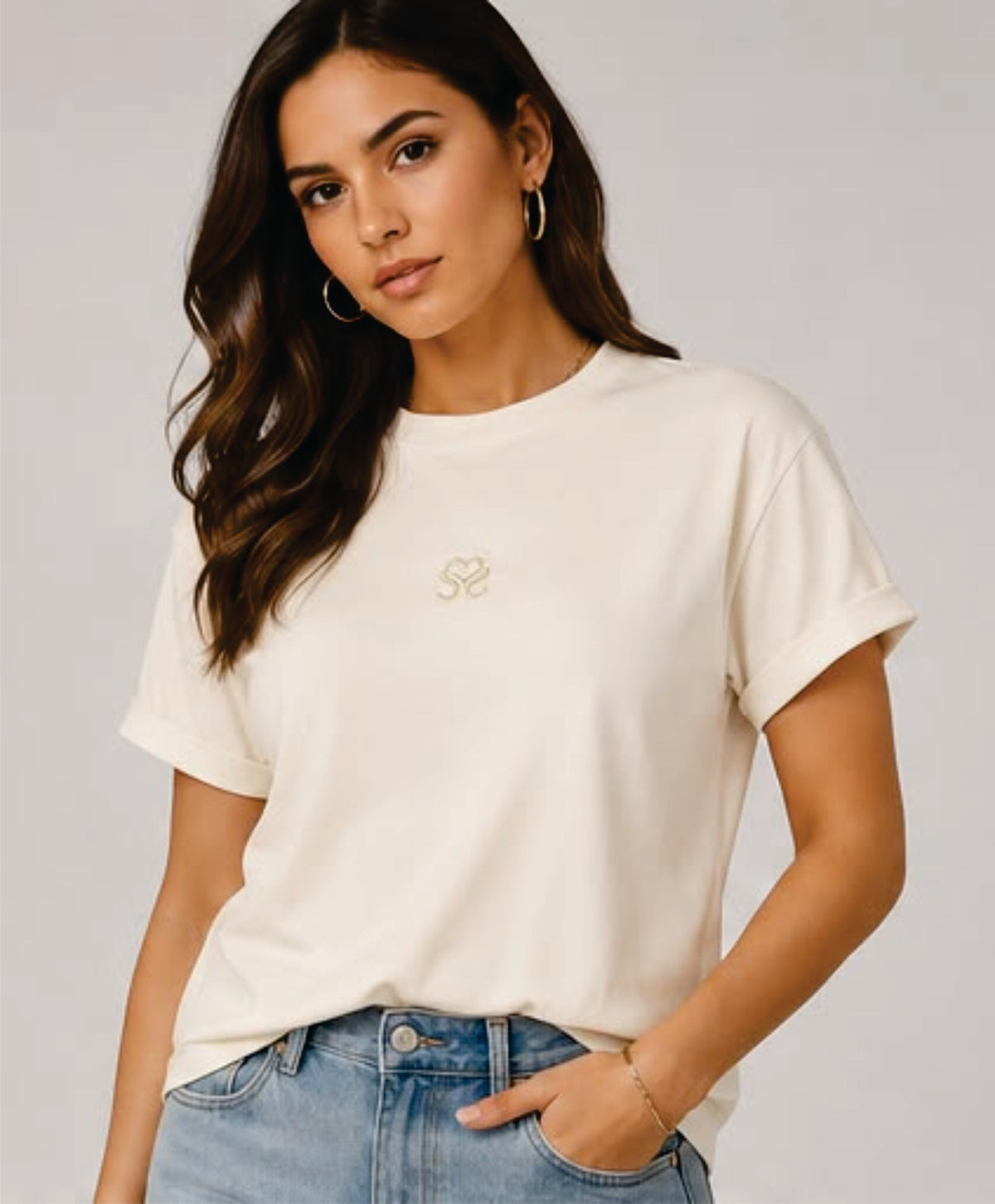 Camiseta Regular Logo Basic CRUDO