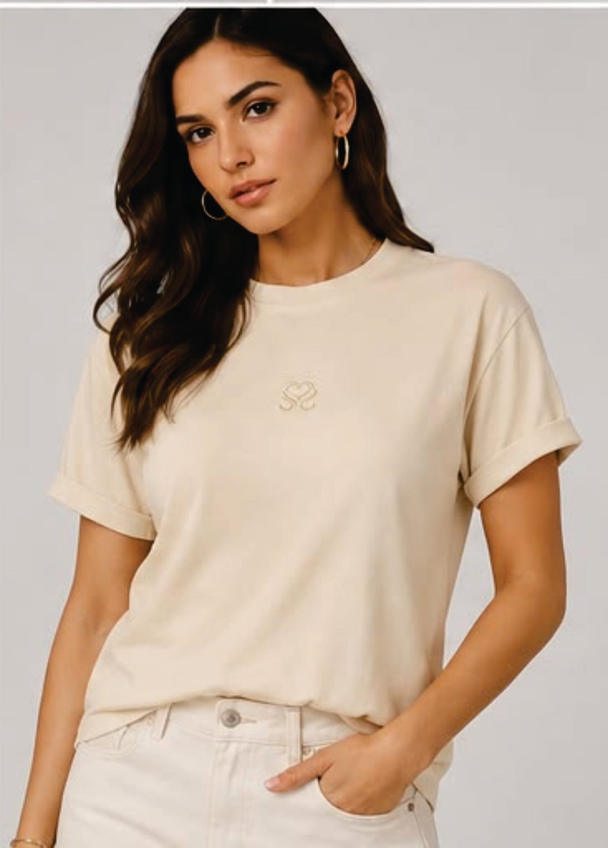 Camiseta Regular Logo Basic VAINILLA
