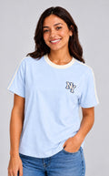 Camiseta Regular Ny Bordado
